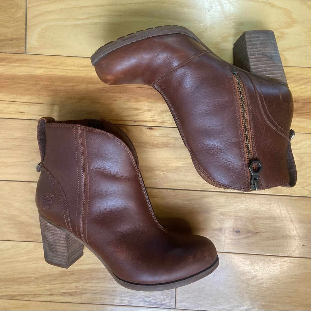 Timberland Earthkeepers Trenton Ankle Boots Womens Sz 6.5 Brown Leather 8542A - Picture 3 of 10